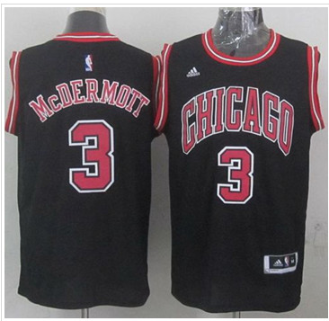 Revolution 30 Chicago Bulls #3 Doug McDermott Black Stitched NBA Jersey