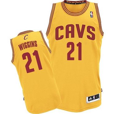 Revolution 30 Cleveland Cavaliers #21 Andrew Wiggins Yellow Alternate Stitched NBA Jersey