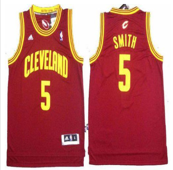 Revolution 30 Cleveland Cavaliers #5 J.R. Smith Red Stitched NBA Jersey