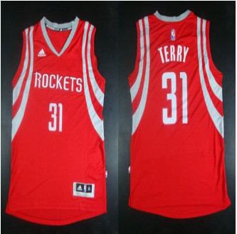 Revolution 30 Houston Rockets #31 Jason Terry Red Road Stitched NBA Jersey