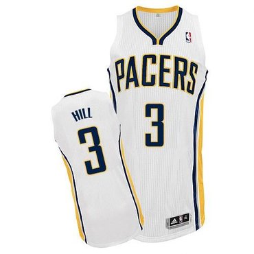Revolution 30 Indiana Pacers #3 George Hill White Road Stitched NBA Jersey