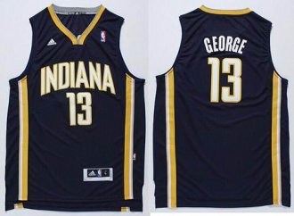Revolution 30 Pacers #13 Paul George Navy Blue Stitched NBA Jersey
