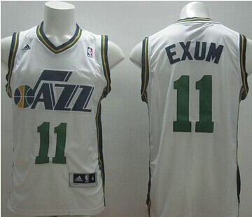 Revolution 30 Utah Jazz #11 Dante Exum White Stitched NBA Jersey