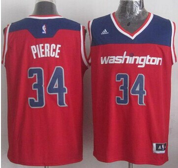 Revolution 30 Washington Wizards #34 Paul Pierce Red Stitched NBA Jersey