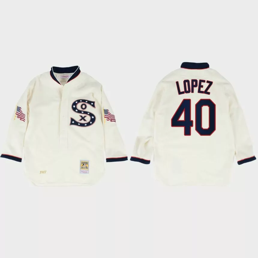 Reynaldo Lopez Chicago White Sox 1917 Authentic Jersey – White