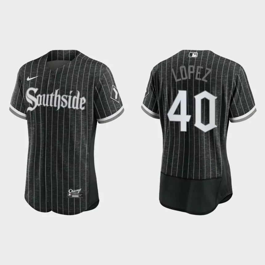 Reynaldo Lopez Chicago White Sox 2021 City Connect Authentic Jersey – Black