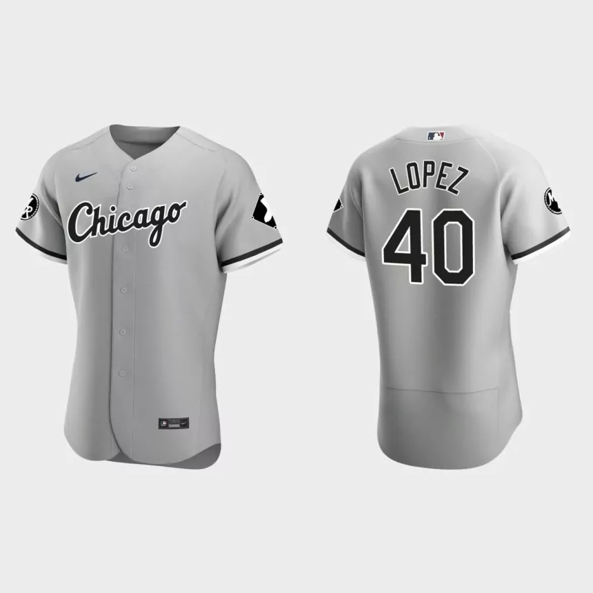 Reynaldo Lopez Chicago White Sox MR Patch Authentic Jersey – Gray