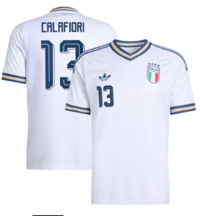 Riccardo Calafiori Italy National Team adidas 2026 Away Replica Jersey - Light Blue