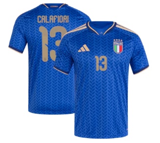 Riccardo Calafiori Italy National Team adidas 2026 Home Replica Jersey - Blue
