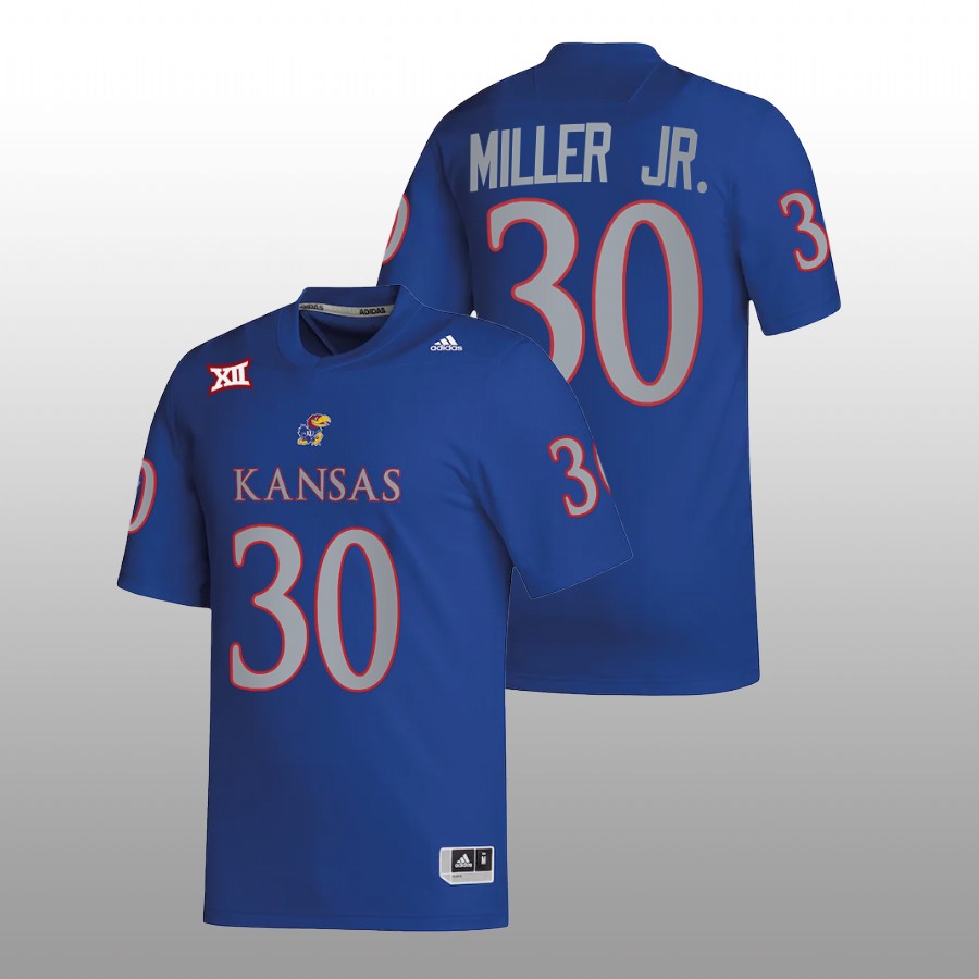 Rich Miller Jr. Kansas Jayhawks Royal 2022 College Football NIL Replica Jersey