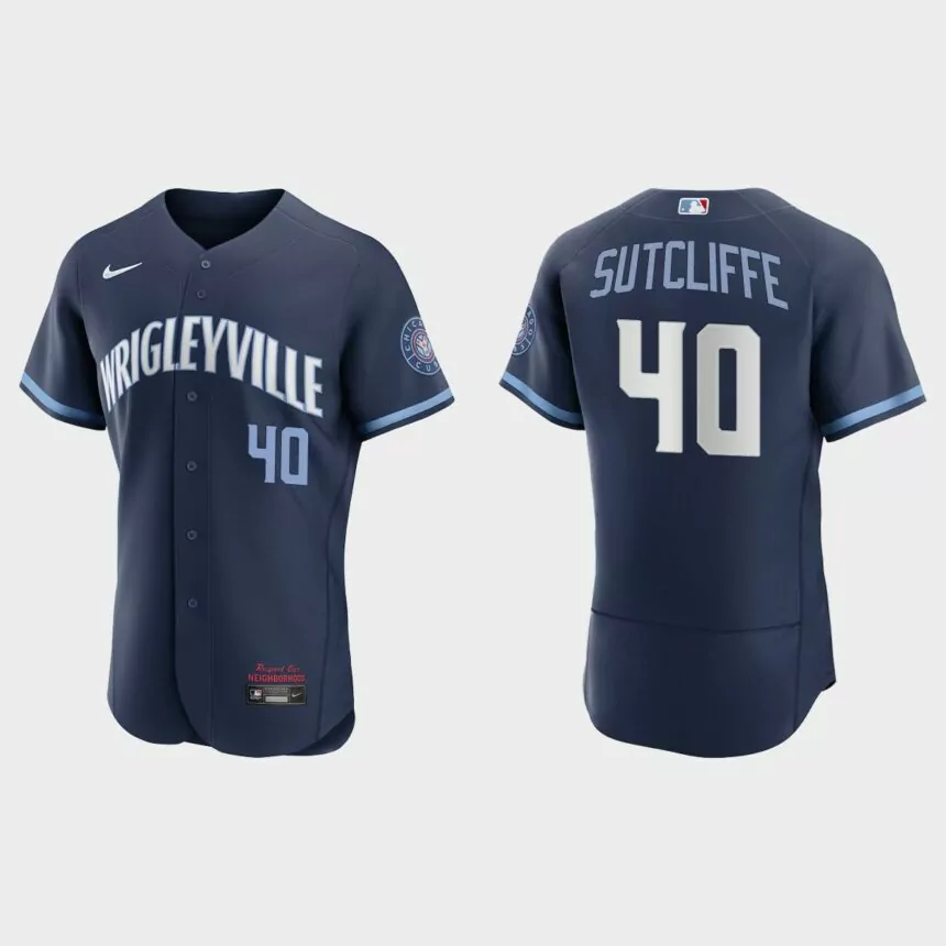 Rick Sutcliffe #40 Chicago Cubs 2021 City Connect Authentic Jersey – Navy