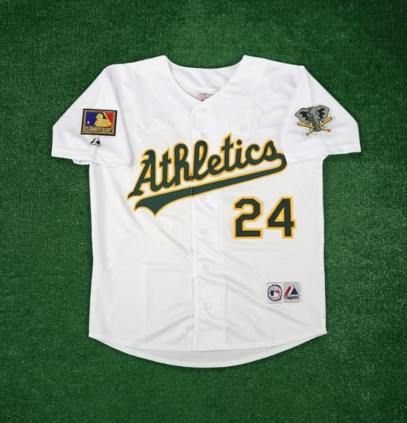 Rickey Henderson 1994 Oakland Athletics 125th Anniv. Men's Home White Jersey