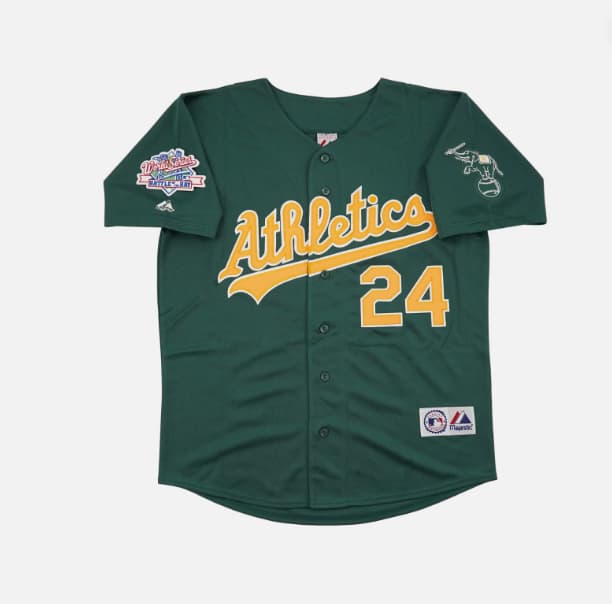 Rickey Henderson Oakland Athletics 1989 World Series Alt Green Men's Jersey