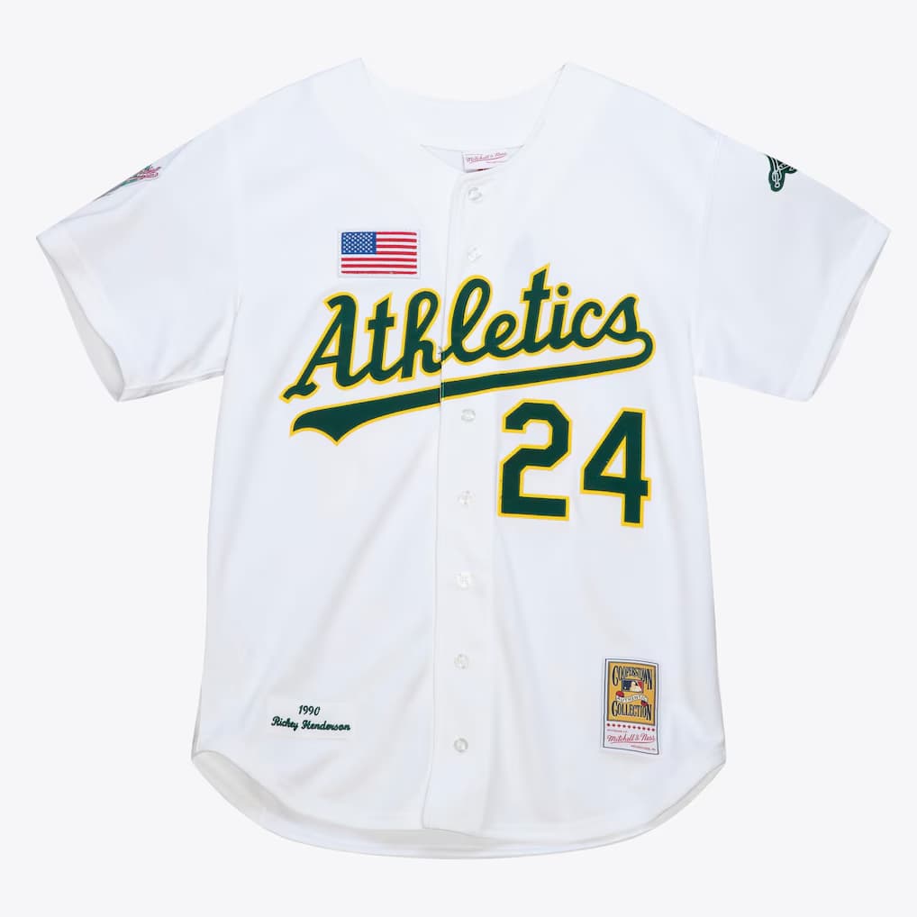 Rickey Henderson Oakland Athletics 1990 White Authentic Jersey