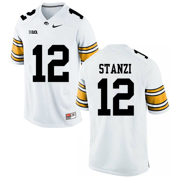 Ricky Stanzi Iowa Hawkeyes Men's Jersey - #12 NCAA White Stitched Nike Authentic