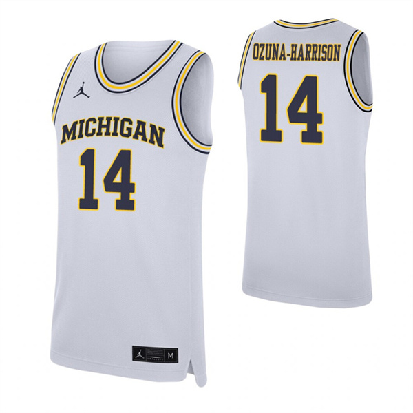 Rico Ozuna-Harrison Jersey White Michigan Wolverines Replica