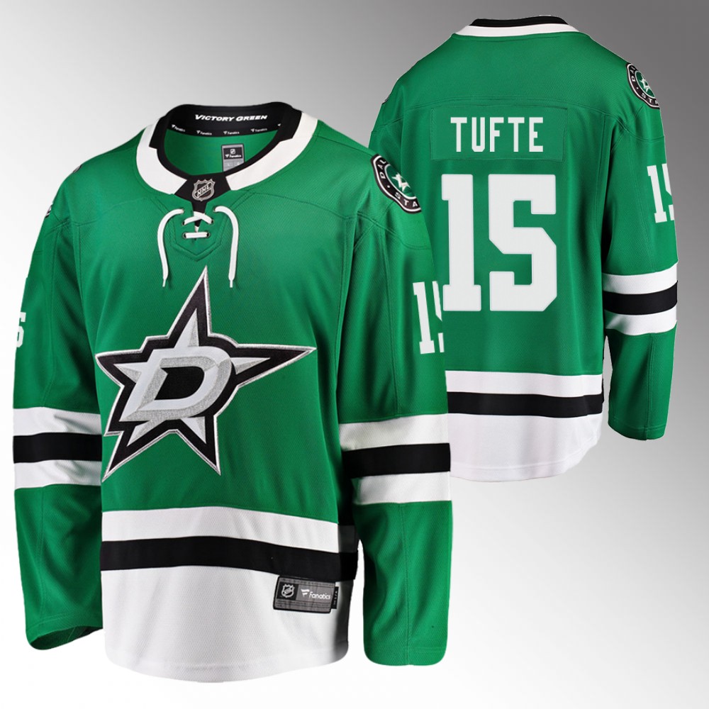 Riley Tufte Jersey Dallas Stars Home Green Breakaway Player