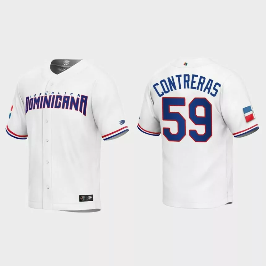 Roansy Contreras Dominican Republic Baseball 2023 World Baseball Classic Replica Jersey – White