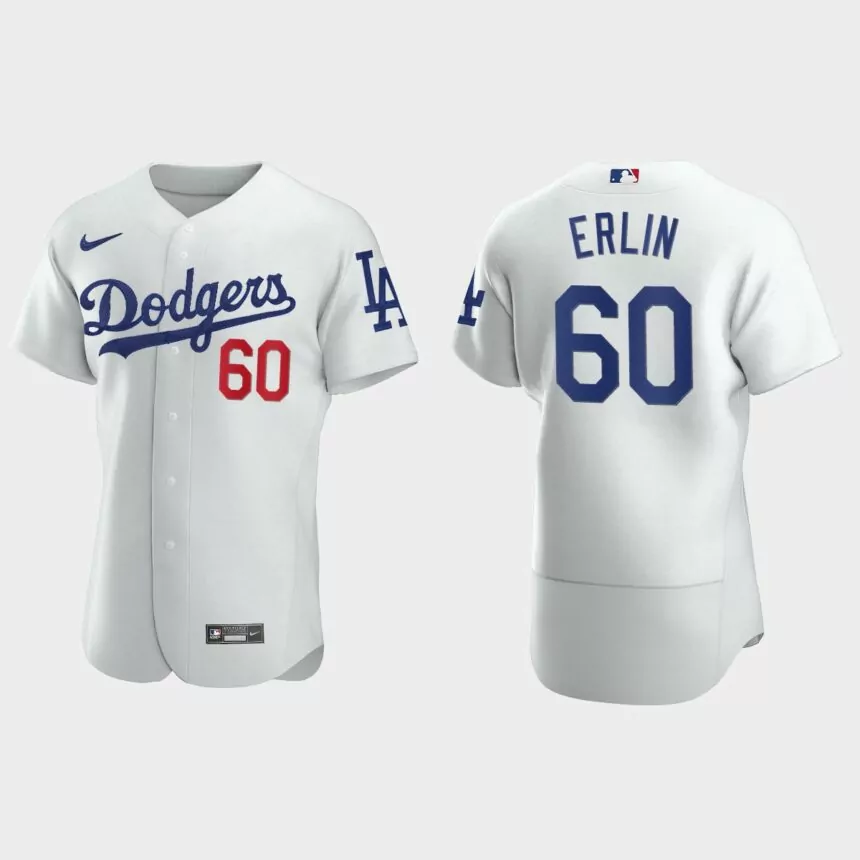 Robbie Erlin Los Angeles Dodgers Authentic Home Jersey – White