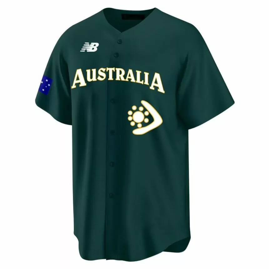 Robbie Glendinning 6 Australia Baseball 2023 World Baseball Classic Jersey – Green