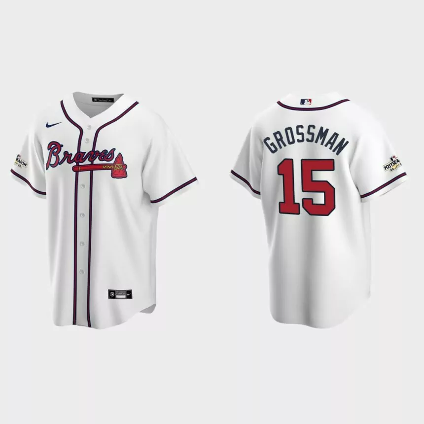 Robbie Grossman Atlanta Braves 2022 Postseason Replica Jersey – White