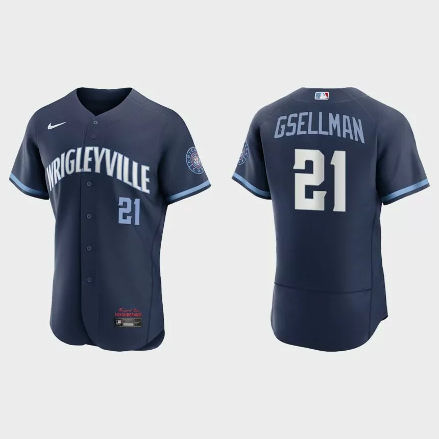 Robert Gsellman Chicago Cubs 2021 City Connect Authentic Jersey – Navy