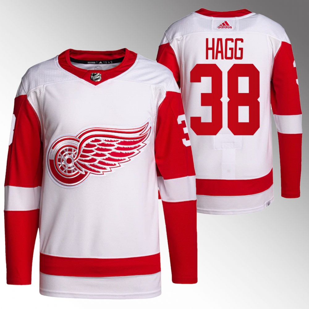 Robert Hagg Detroit Red Wings White Primegreen Authentic Away Jersey