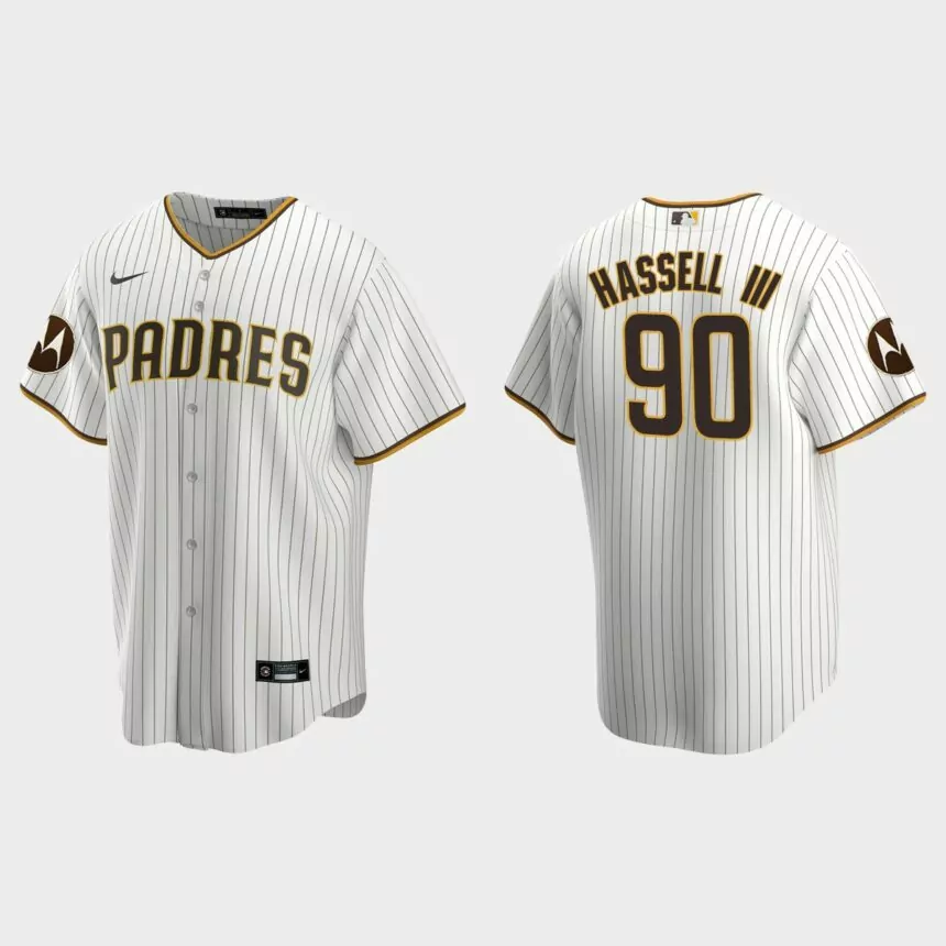Robert Hassell III San Diego Padres 2023 Motorola Patch Replica Jersey – White
