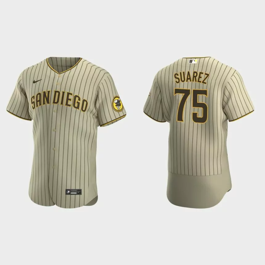 Robert Suarez San Diego Padres Authentic Alternate Jersey – Tan Brown