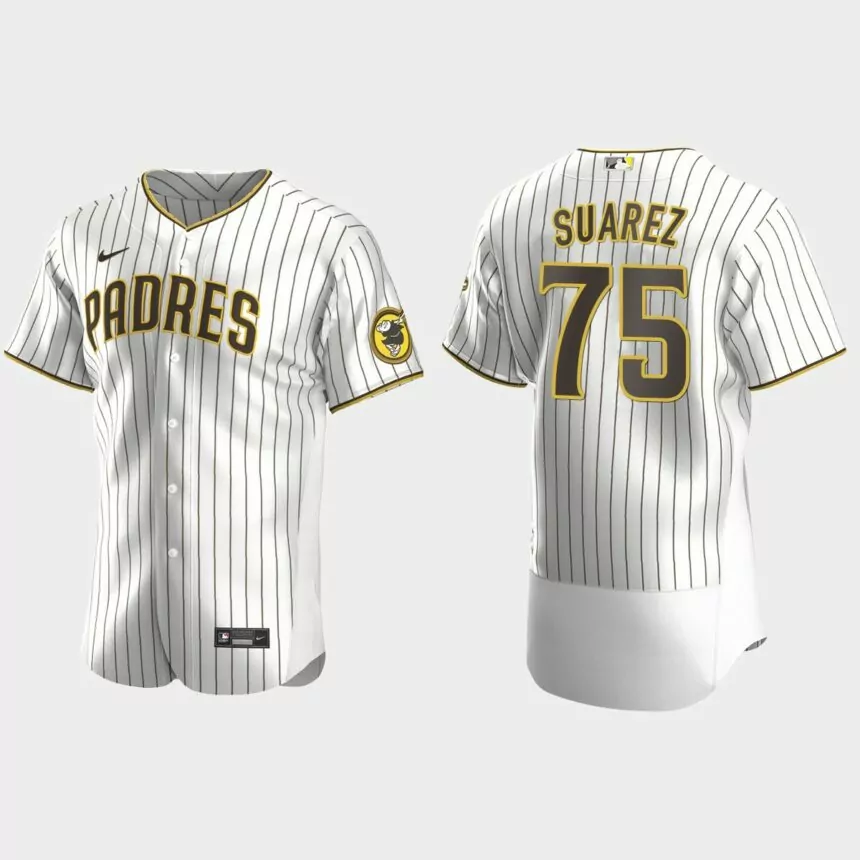 Robert Suarez San Diego Padres Authentic Alternate Jersey – White Brown