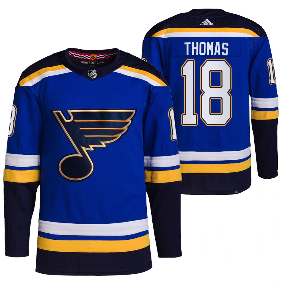 Robert Thomas 2021-22 St. Louis Blues Blue Home Primegreen Authentic Pro Jersey