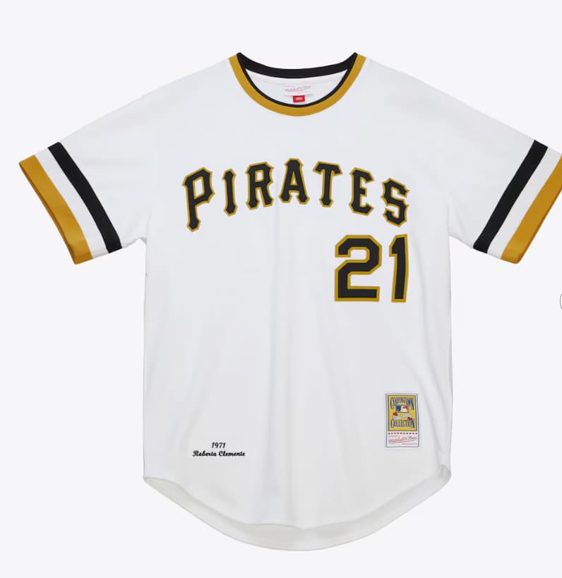 Roberto Clemente Pittsburgh Pirates 1971 White Authentic Jersey