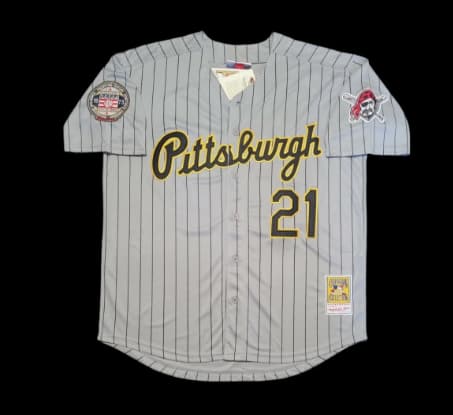 Roberto Clemente Pittsburgh Pirates Alternate Grey Men's Baseball Jersey