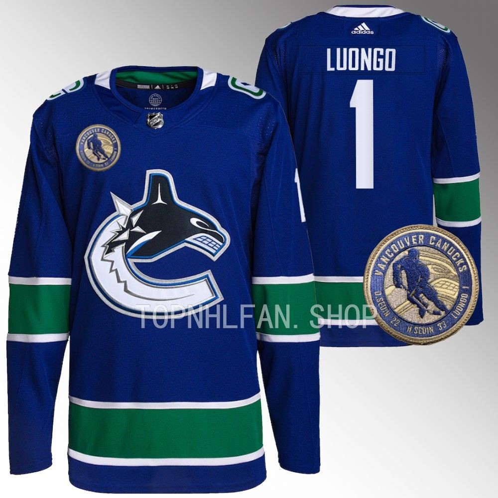 Roberto Luongo Vancouver Canucks Blue 2022 HHOF Warmup Jersey