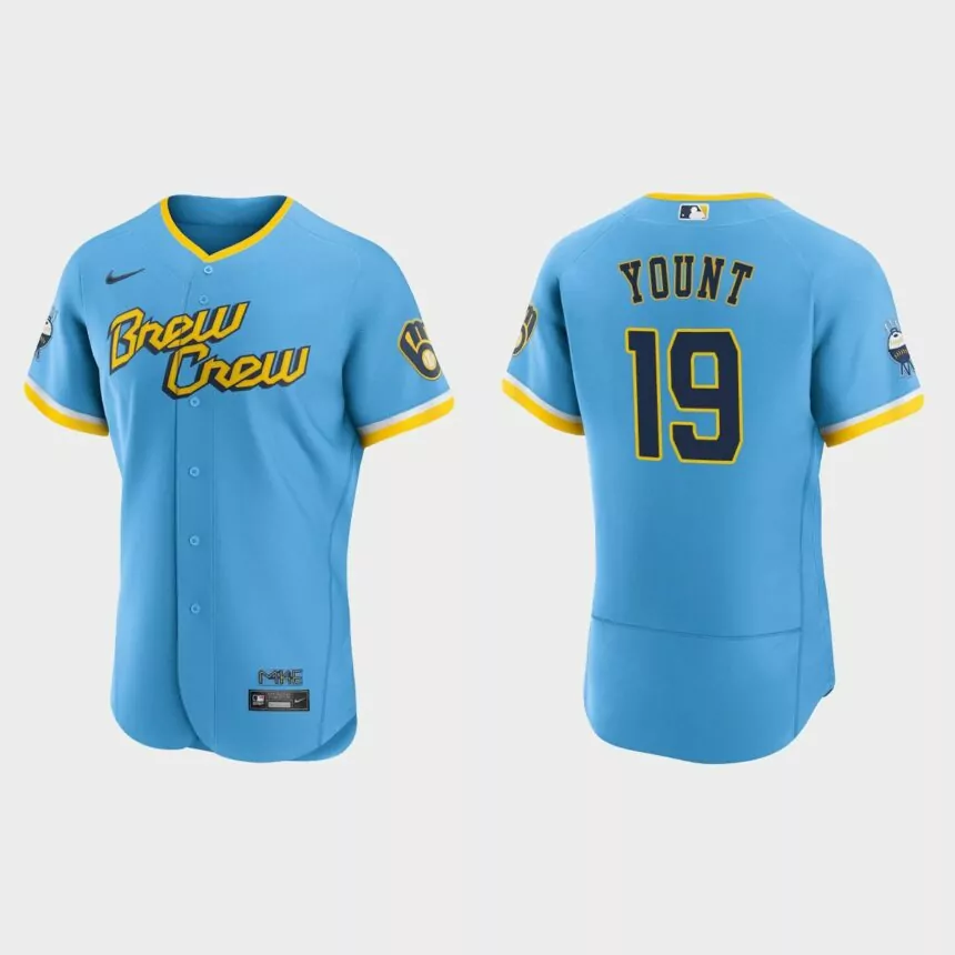 Robin Yount Milwaukee Brewers 2022 City Connect Authentic Jersey – Powder Blue
