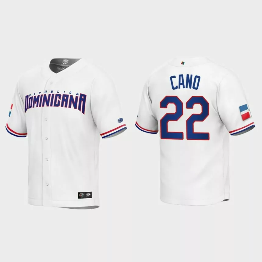 Robinson Cano Dominican Republic Baseball 2023 World Baseball Classic Replica Jersey – White