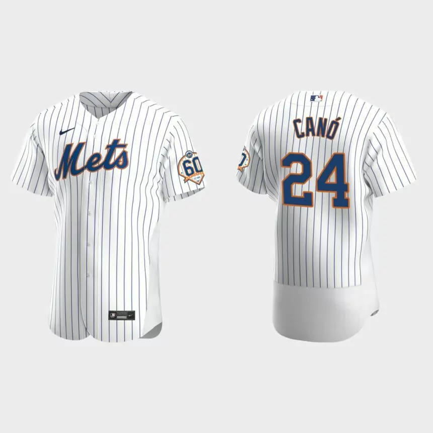 Robinson Cano New York Mets 60th Anniversary Home Authentic Jersey – White
