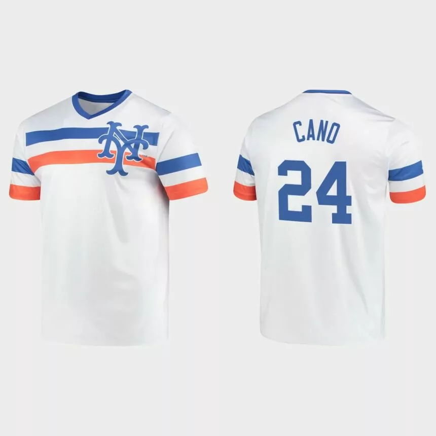 Robinson Cano New York Mets Cooperstown Collection V-Neck Jersey – White