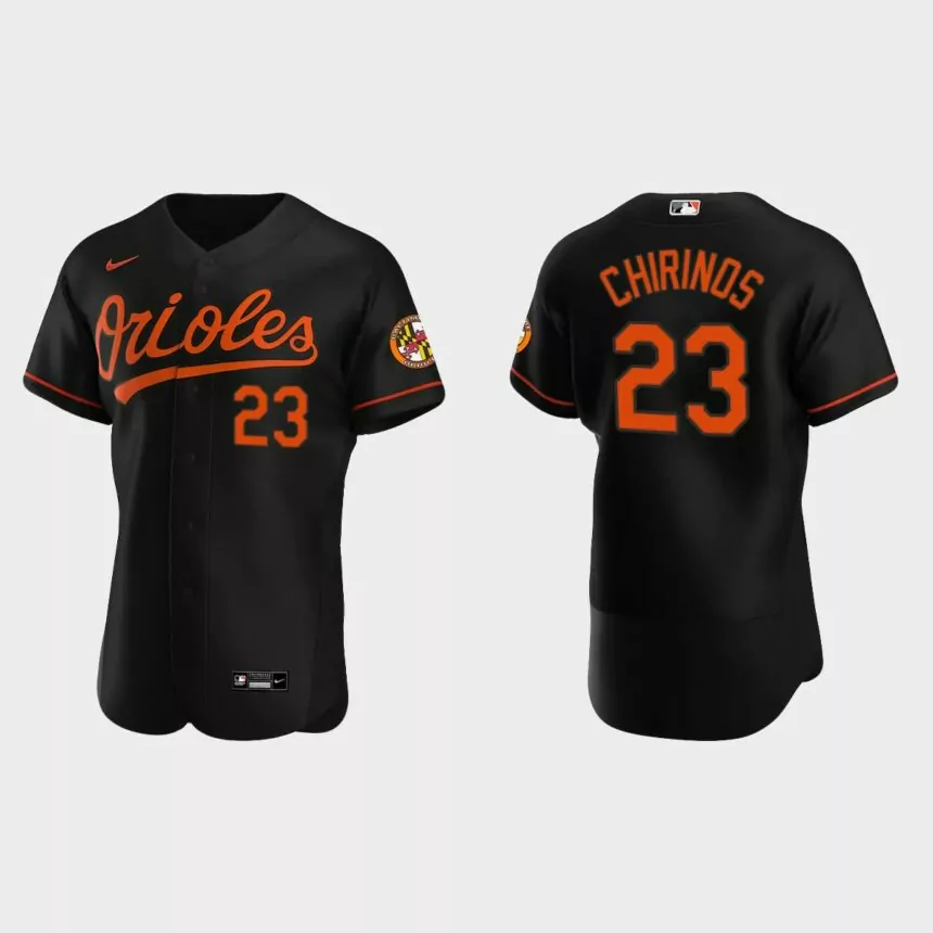 Robinson Chirinos Baltimore Orioles Authentic Alternate Jersey – Black
