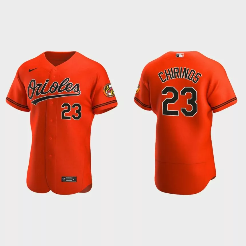 Robinson Chirinos Baltimore Orioles Authentic Alternate Jersey – Orange