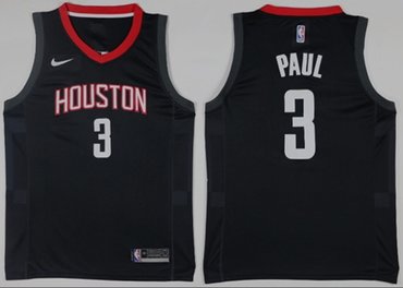 Rockets #3 Chris Paul Black NBA Swingman Nike Jersey