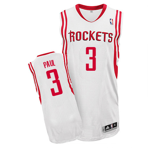 Rockets #3 Chris Paul White Home Stitched NBA Jersey