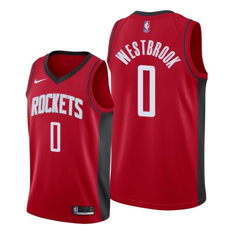 Rockets 0 Russell Westbrook Red Nike Swingman Jersey
