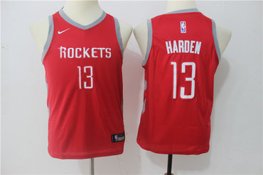Rockets 13 James Harden Red Youth Nike Swingman Jersey
