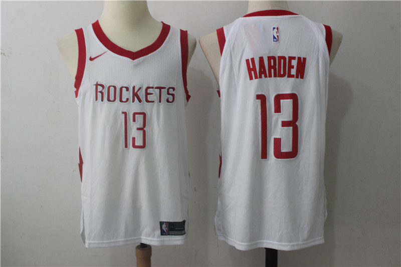 Rockets 13 James Harden White Nike Jersey