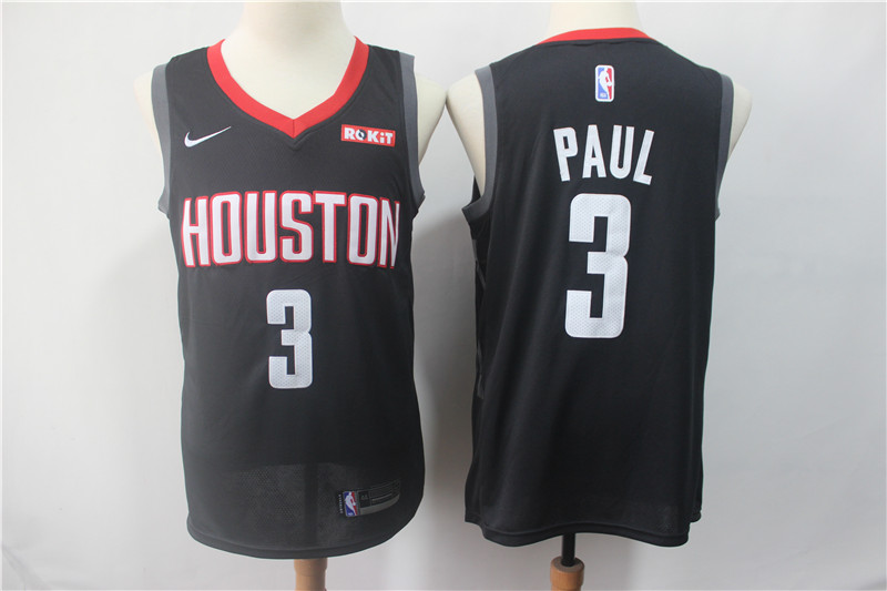 Rockets 3 Chris Paul Black Nike Swingman Jersey