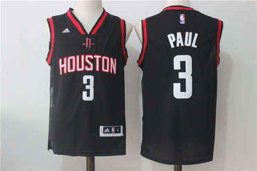 Rockets 3 Chris Paul Black Swingman Jersey