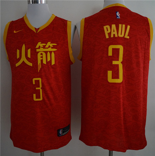 Rockets 3 Chris Paul Red 2018-19 Nike City Edition Nike Swingman Jersey