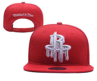 Rockets Team Logo Red Mitchell & Ness Adjustable Hat YD