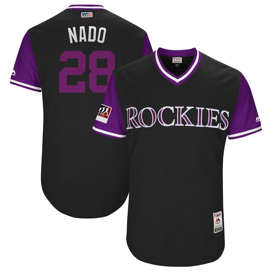 Rockies 28 Nolan Arenado Nado Black 2018 Players' Weekend Authentic Team Jersey